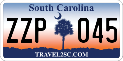SC license plate ZZP045