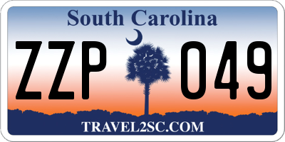 SC license plate ZZP049