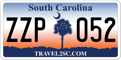 SC license plate ZZP052
