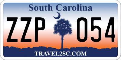 SC license plate ZZP054