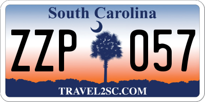 SC license plate ZZP057