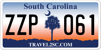 SC license plate ZZP061