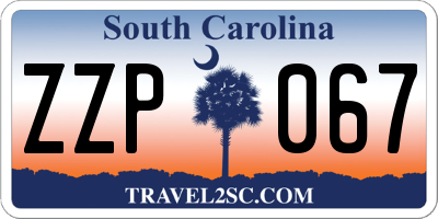 SC license plate ZZP067