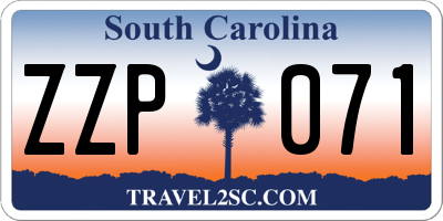 SC license plate ZZP071