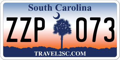 SC license plate ZZP073
