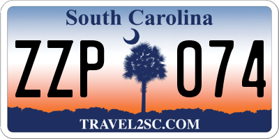 SC license plate ZZP074