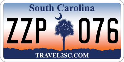 SC license plate ZZP076