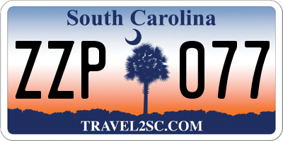 SC license plate ZZP077