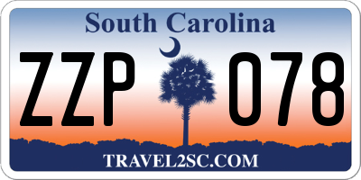 SC license plate ZZP078
