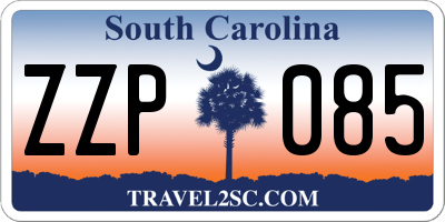 SC license plate ZZP085