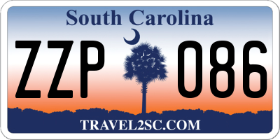 SC license plate ZZP086