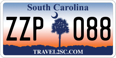 SC license plate ZZP088