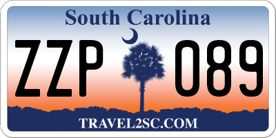 SC license plate ZZP089