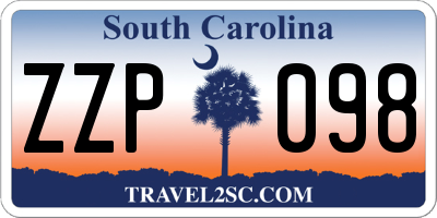 SC license plate ZZP098