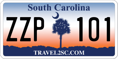 SC license plate ZZP101