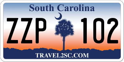 SC license plate ZZP102