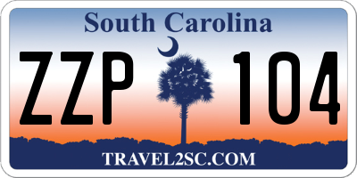 SC license plate ZZP104