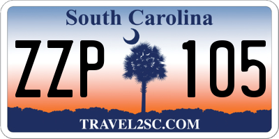 SC license plate ZZP105