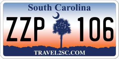 SC license plate ZZP106