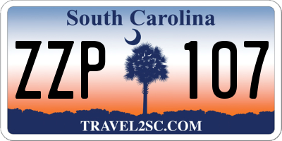 SC license plate ZZP107