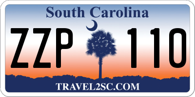 SC license plate ZZP110