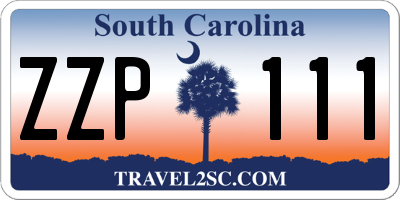 SC license plate ZZP111