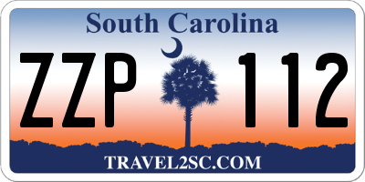 SC license plate ZZP112