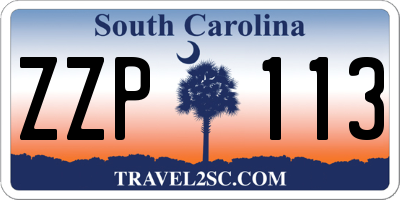 SC license plate ZZP113