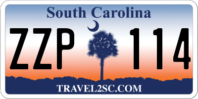 SC license plate ZZP114