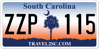 SC license plate ZZP115