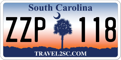 SC license plate ZZP118