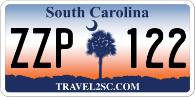 SC license plate ZZP122