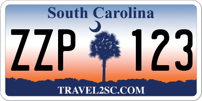 SC license plate ZZP123