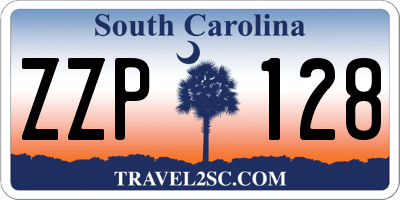 SC license plate ZZP128