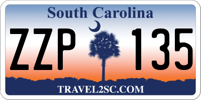 SC license plate ZZP135