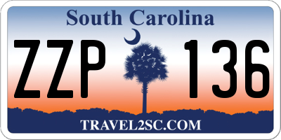 SC license plate ZZP136