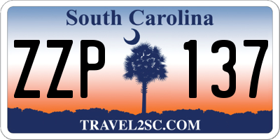 SC license plate ZZP137