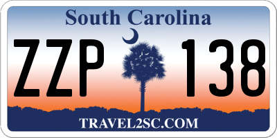SC license plate ZZP138