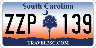 SC license plate ZZP139