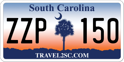 SC license plate ZZP150