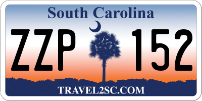 SC license plate ZZP152