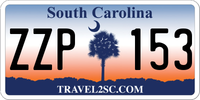 SC license plate ZZP153