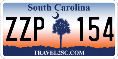 SC license plate ZZP154