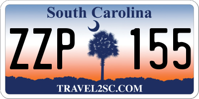 SC license plate ZZP155