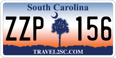 SC license plate ZZP156