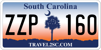 SC license plate ZZP160