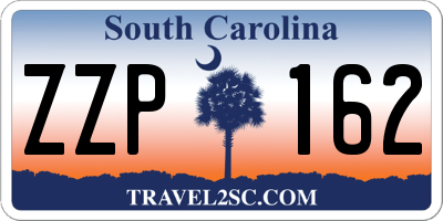 SC license plate ZZP162