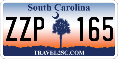 SC license plate ZZP165