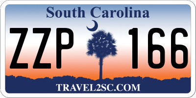 SC license plate ZZP166