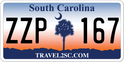 SC license plate ZZP167